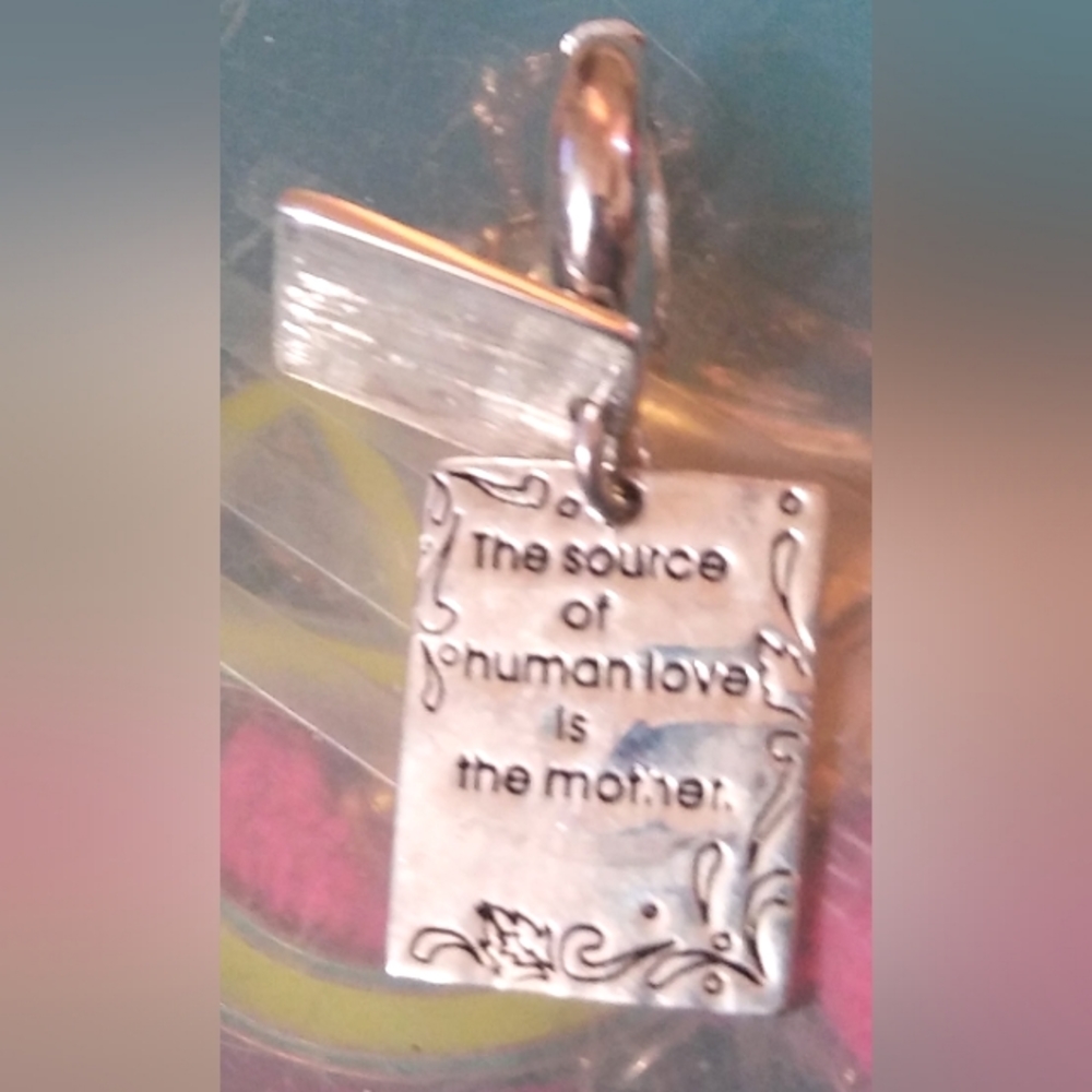 Vintage Silver Etched Rectangular 'Source Of Huma… - image 2